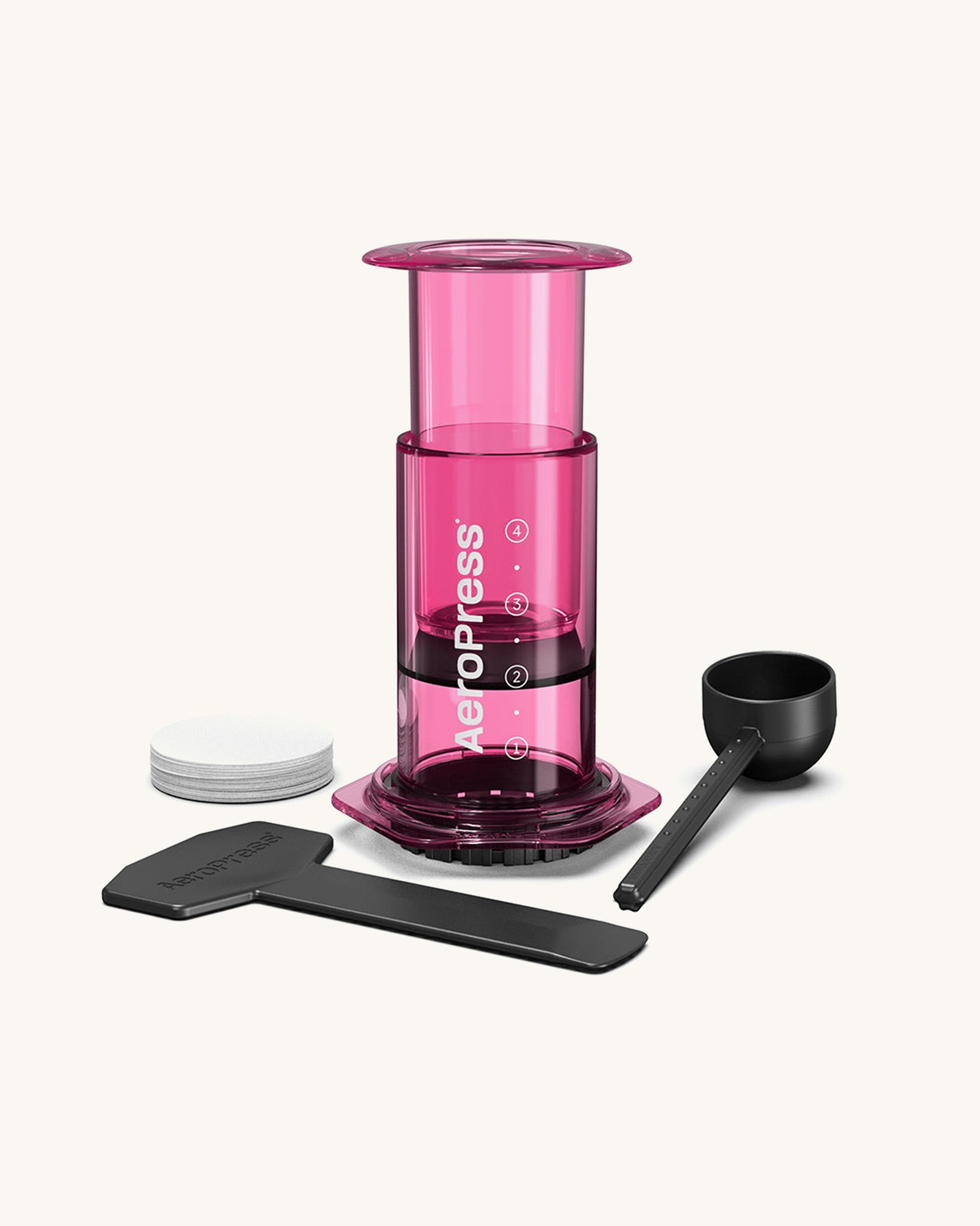 AeroPress Clear Coffee Maker Pink – Artisan Roast Coffee Roasters