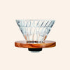 Hario V60 Glass Coffee Dripper Olive Wood Size 02
